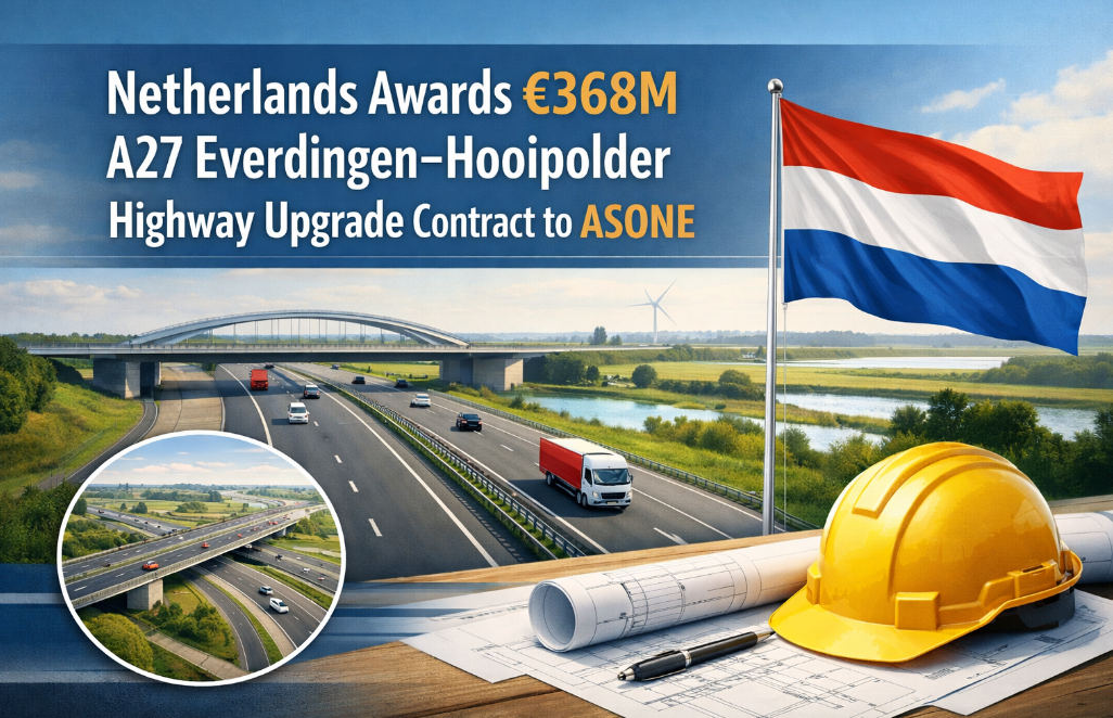 Netherlands Awards €368M A27 Everdingen Hooipolder Highway Upgrade Contract to ASONE